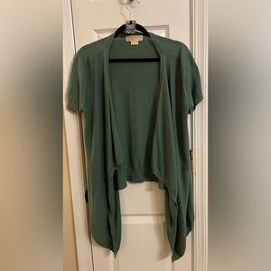 Michael Kors Elegant Green Open-Front Cardigan